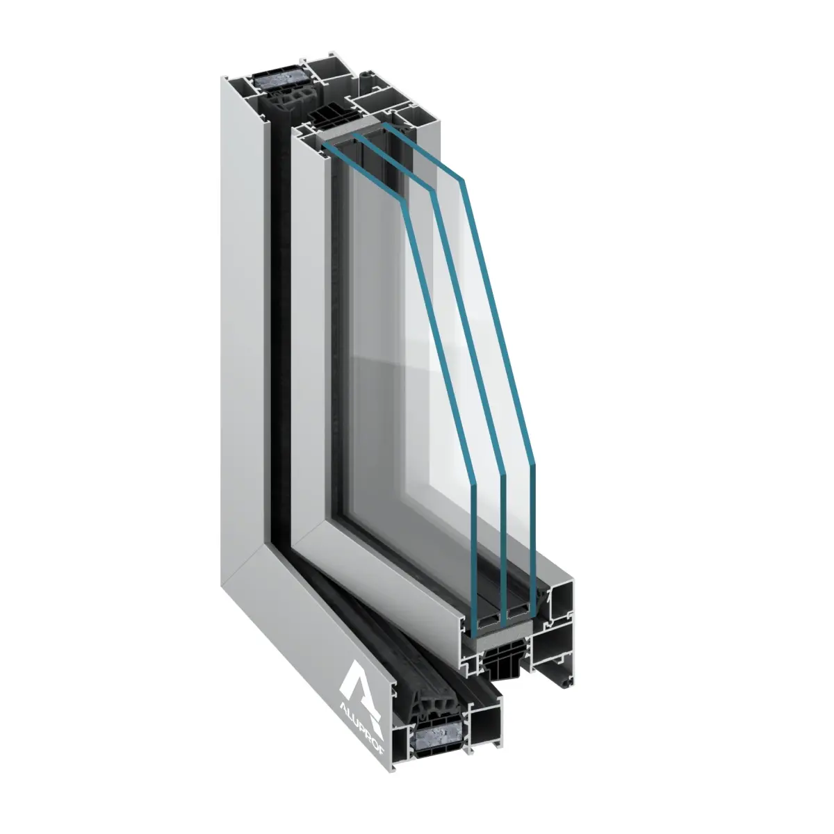 Aluprof MB-79N — przekrój, okna aluminiowe aluprof